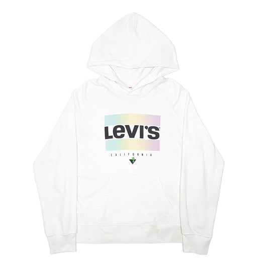Mens White Levis California Hoodie Jumper