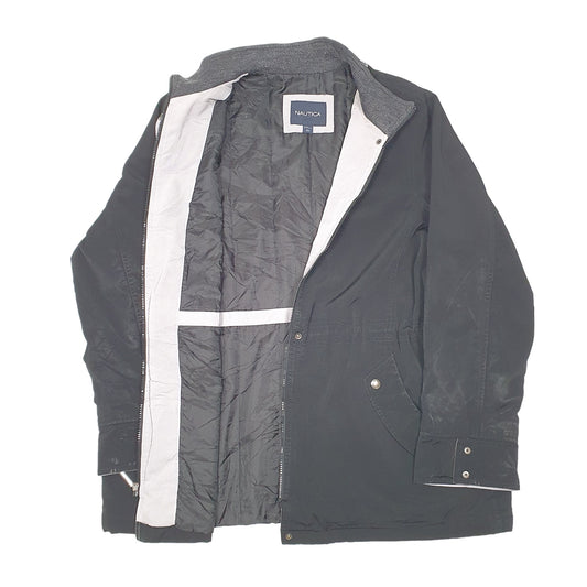 Womens Black Nautica Trench Longline Parka Coat