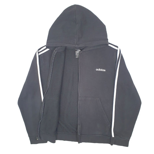 Womens Black Adidas Hoodie Full Zip Jumper