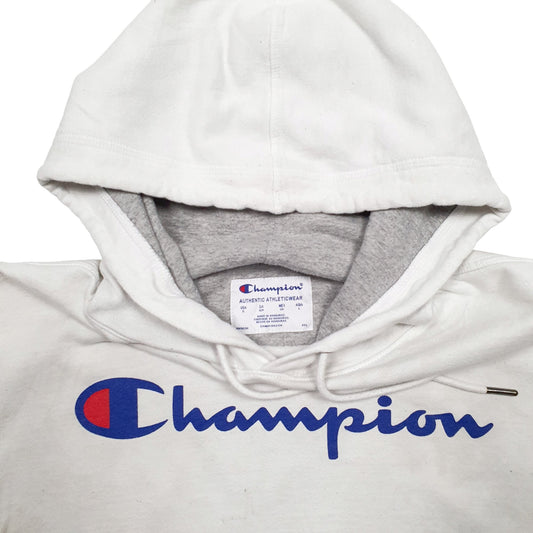 Mens White Champion Hoodie Jumper