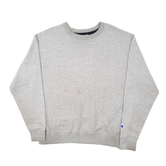 Mens Grey Champion Crewneck Jumper