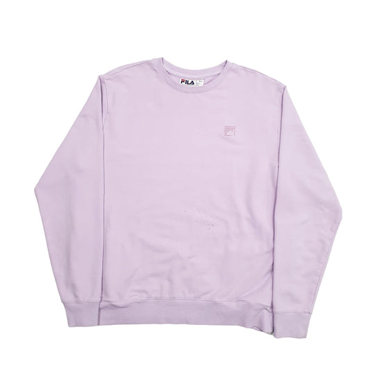 Womens Purple Fila Crewneck Jumper