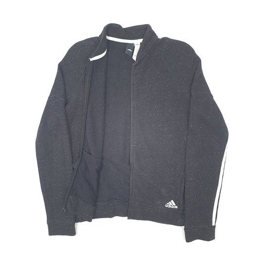 Womens Black Adidas Full Zip Jumper