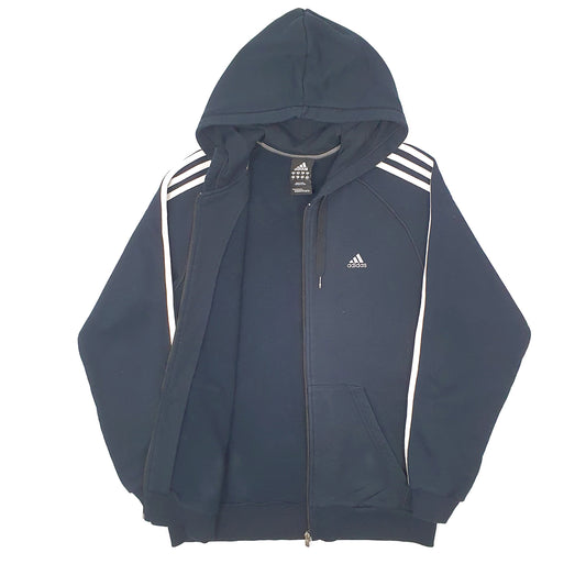 Mens Black Adidas Hoodie Full Zip Jumper