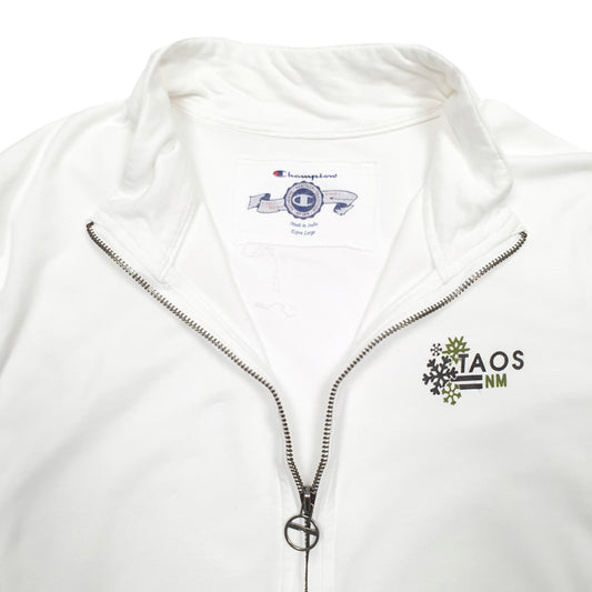Womens White Champion Full Zip Jumper