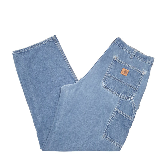 Mens Blue Carhartt Carpenter Dungaree Fit B13 JeansW36 L32