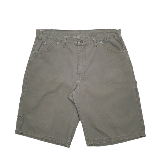 Mens Khaki Dickies Ripstop Denim Shorts