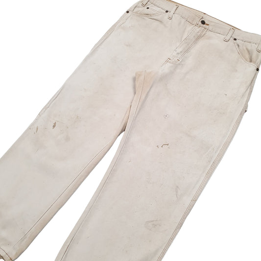 Mens Cream Dickies Carpenter Trousers