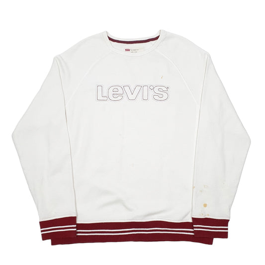 Womens White Levis Crewneck Jumper