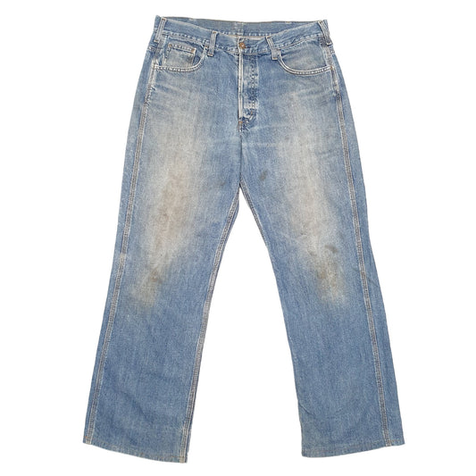 Mens Blue Carhartt Staff Pant Casual JeansW34 L31