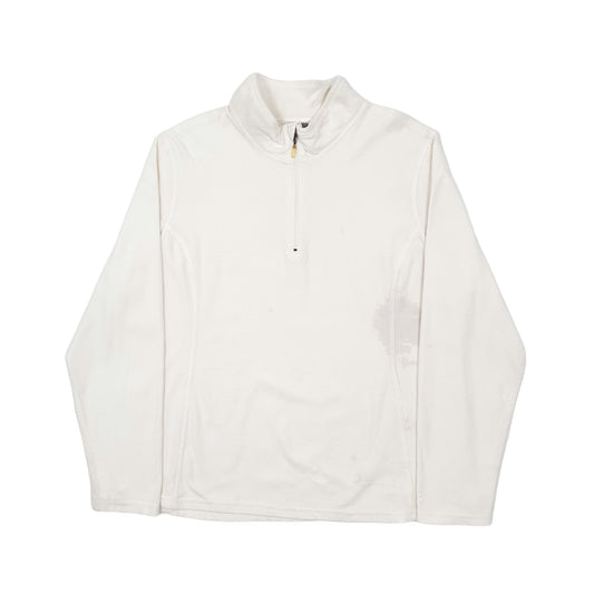 Womens Cream Champion Quarter Zip Jumper