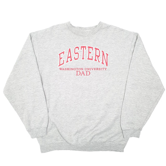 Mens Grey CI Sport Eastern Washington University Dad Crewneck Jumper