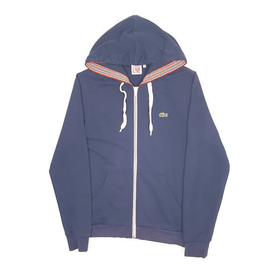 Mens Navy Lacoste Hoodie Full Zip Jumper