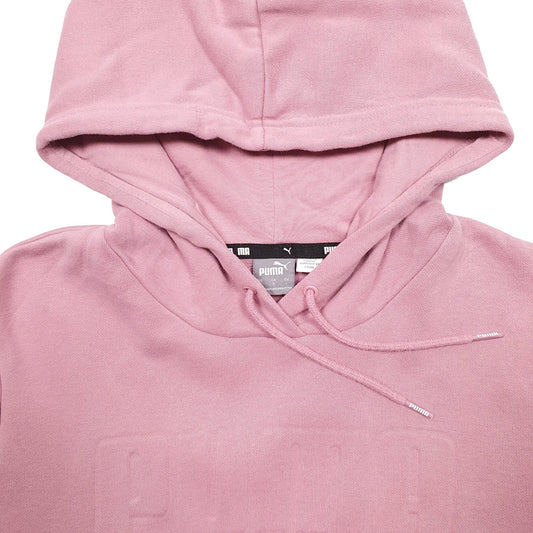 Womens Pink Puma Hoodie Jumper