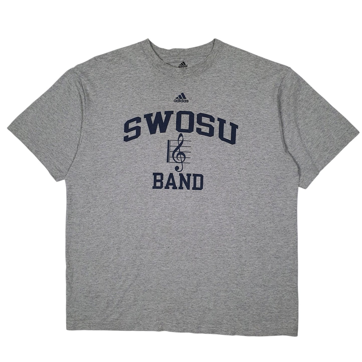 Mens Grey Adidas SWOSU Band Short Sleeve T Shirt