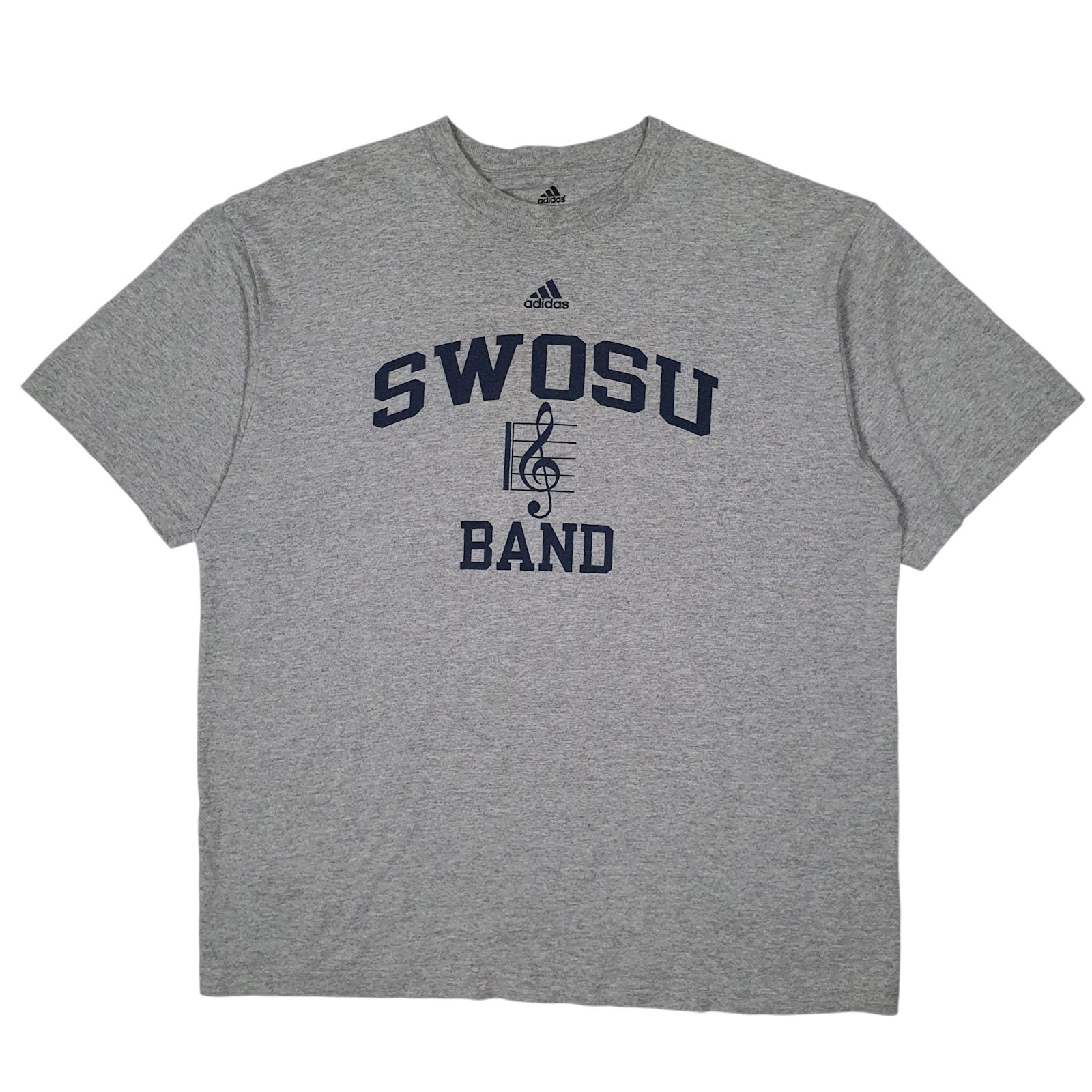 Mens Grey Adidas SWOSU Band Short Sleeve T Shirt