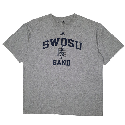 Mens Grey Adidas SWOSU Band Short Sleeve T Shirt