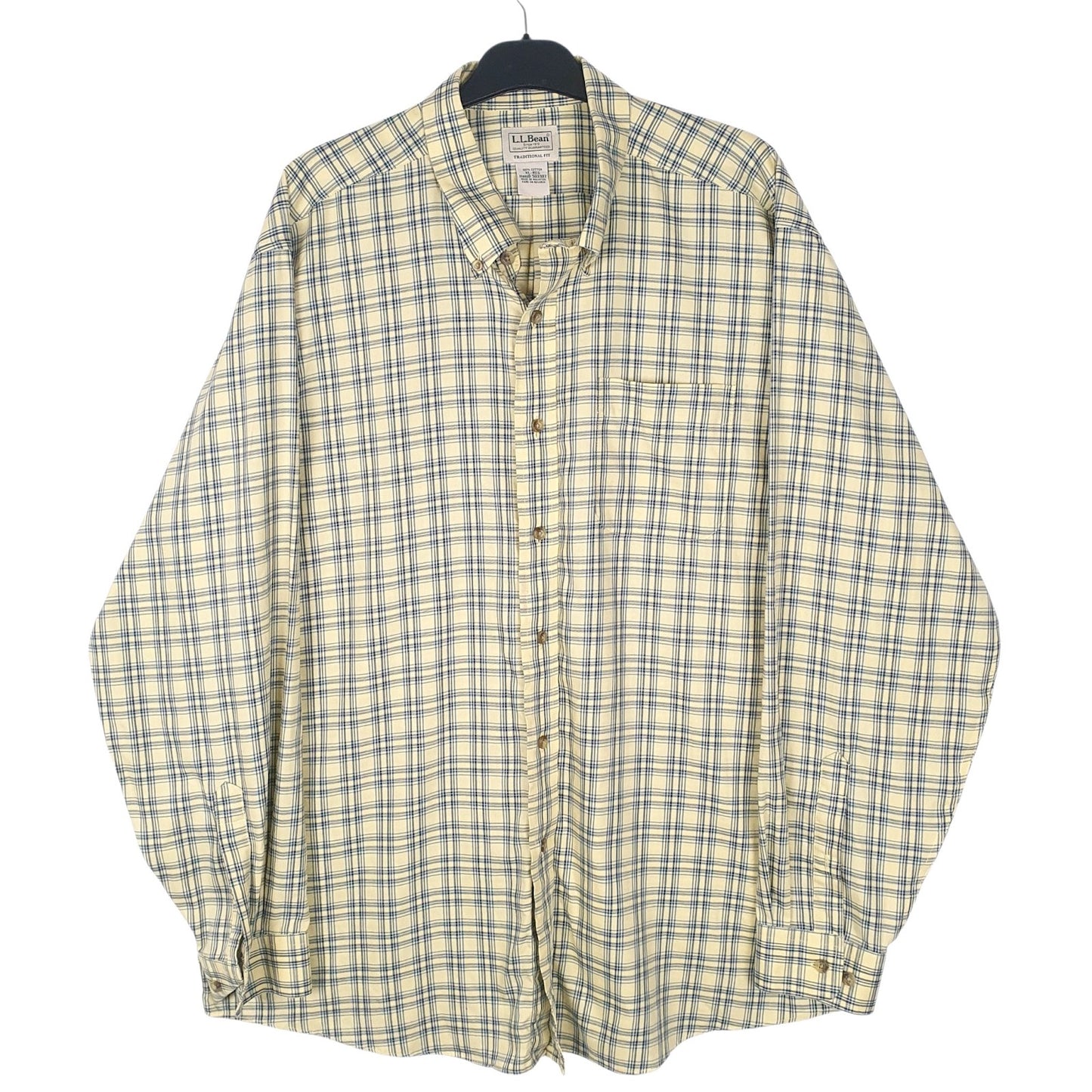 Mens Yellow L.L.Bean  Long Sleeve Shirt
