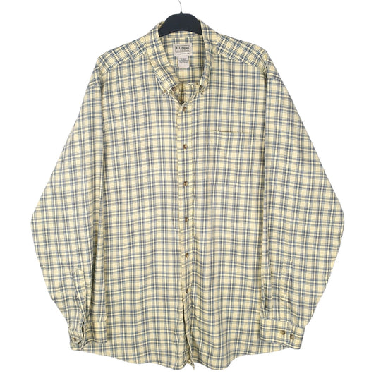 Mens Yellow L.L.Bean  Long Sleeve Shirt
