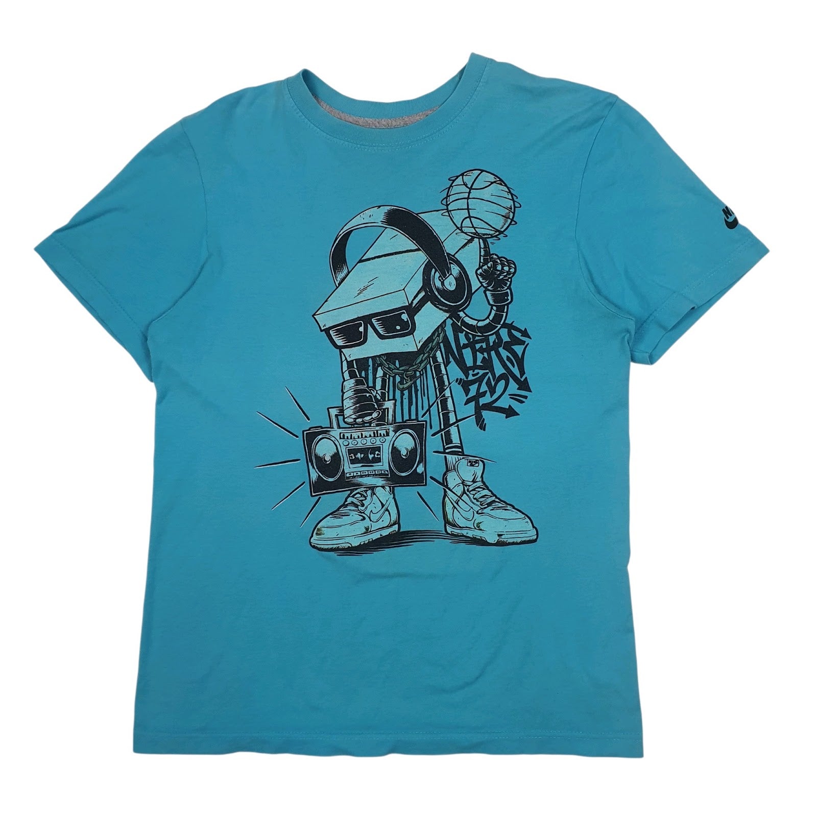 Mens Blue Nike Music DJ Short Sleeve T Shirt