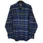 Mens Navy Eddie Bauer Heavyweight Plaid Canvas Long Sleeve Shirt