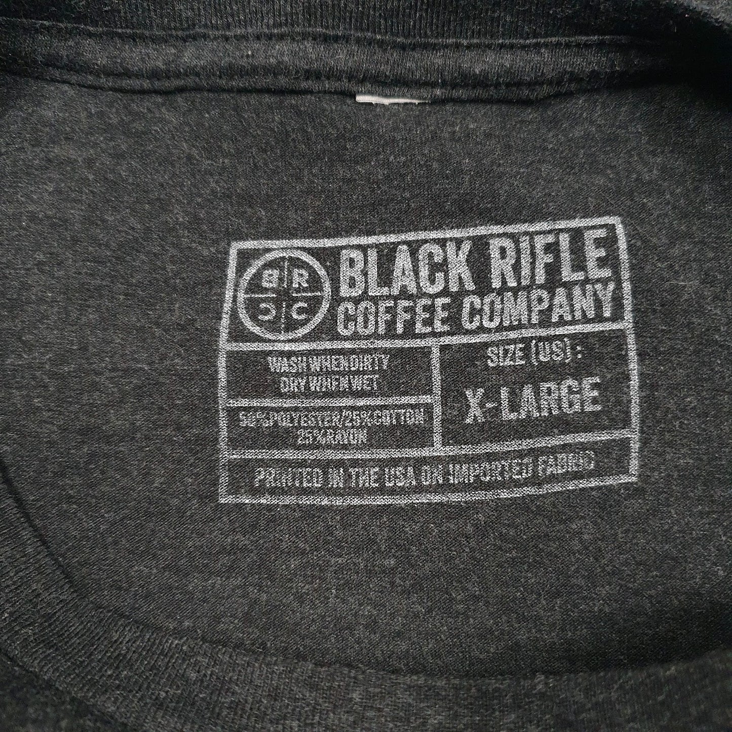 Mens Grey Black Rifle Coffee Company   T Shirt