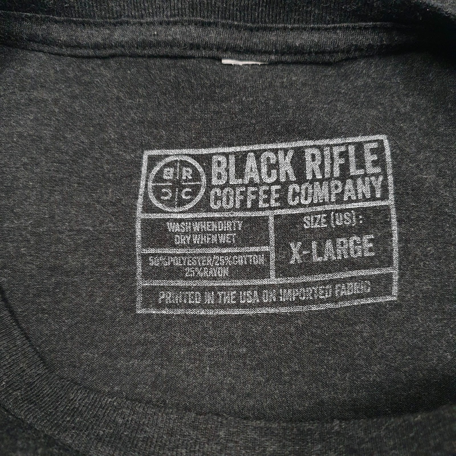 Mens Grey Black Rifle Coffee Company   T Shirt