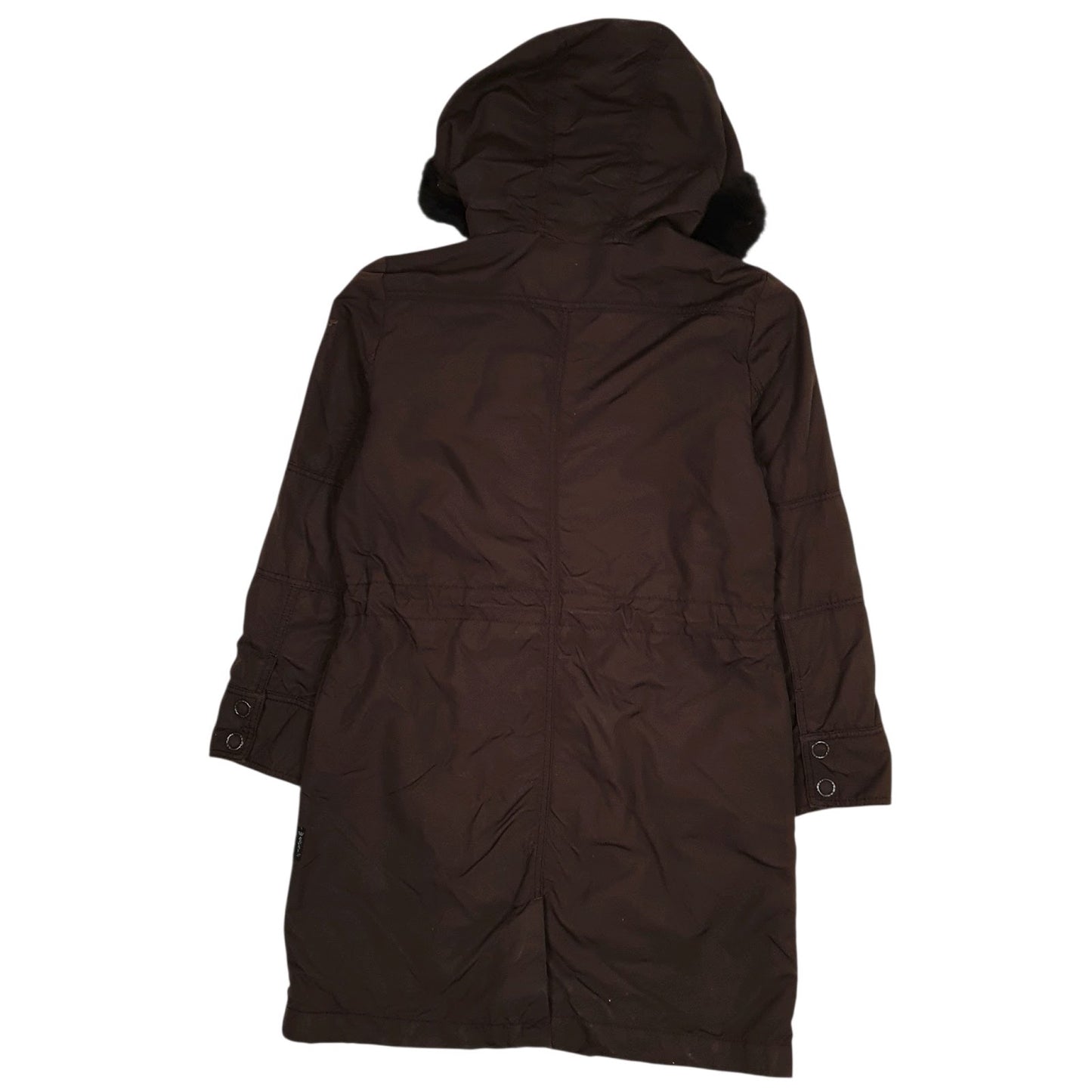 Womens Brown Armani Jeans Trench Longline Padded  Coat