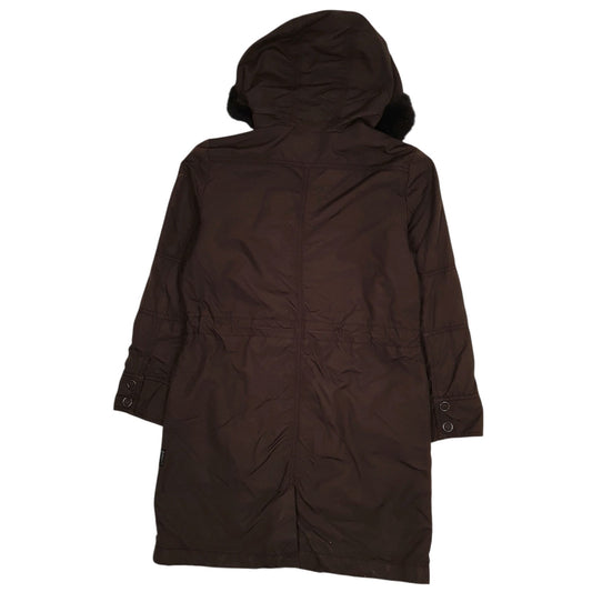 Womens Brown Armani Jeans Trench Longline Padded  Coat