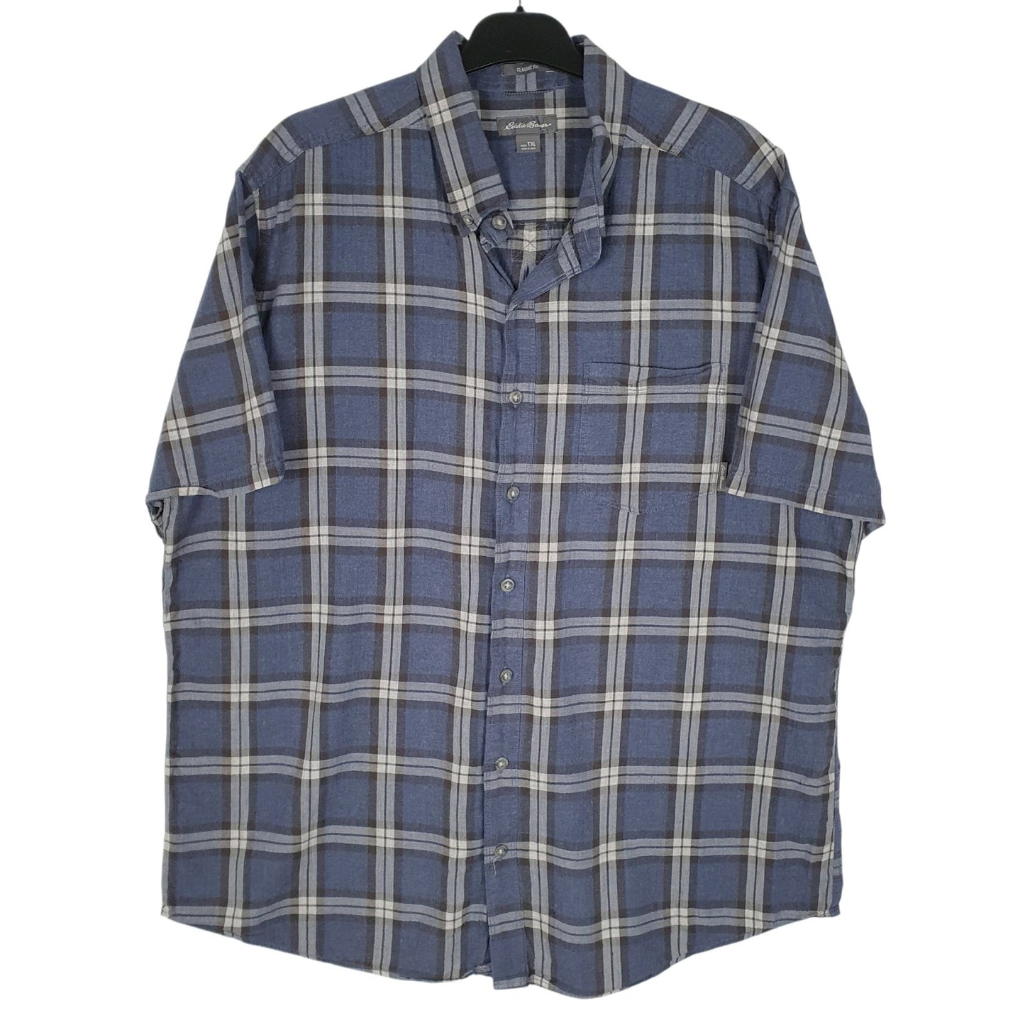 Mens Blue Eddie Bauer  Short Sleeve Shirt