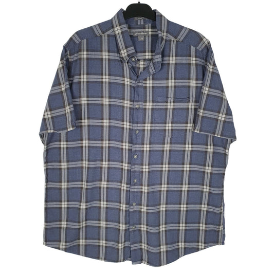 Mens Blue Eddie Bauer  Short Sleeve Shirt