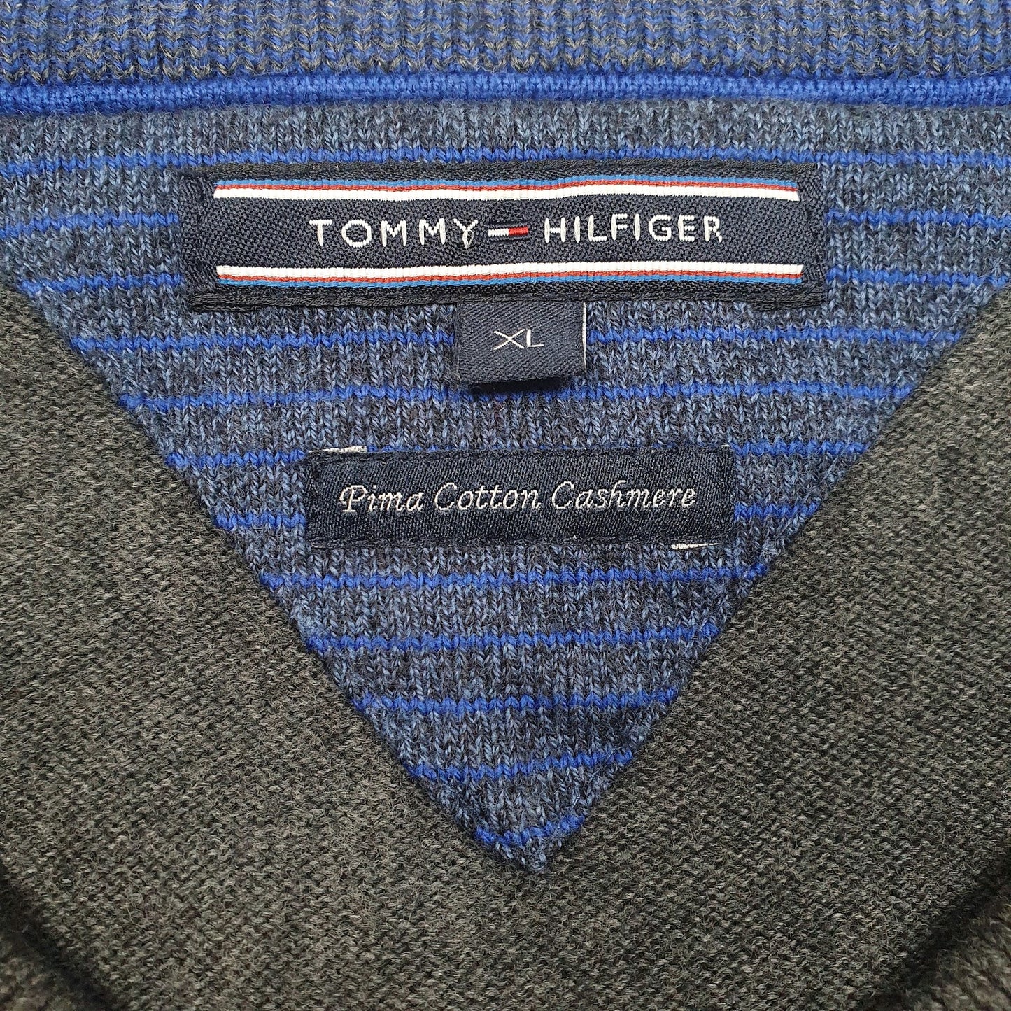 Mens Grey Tommy Hilfiger  Crewneck Jumper