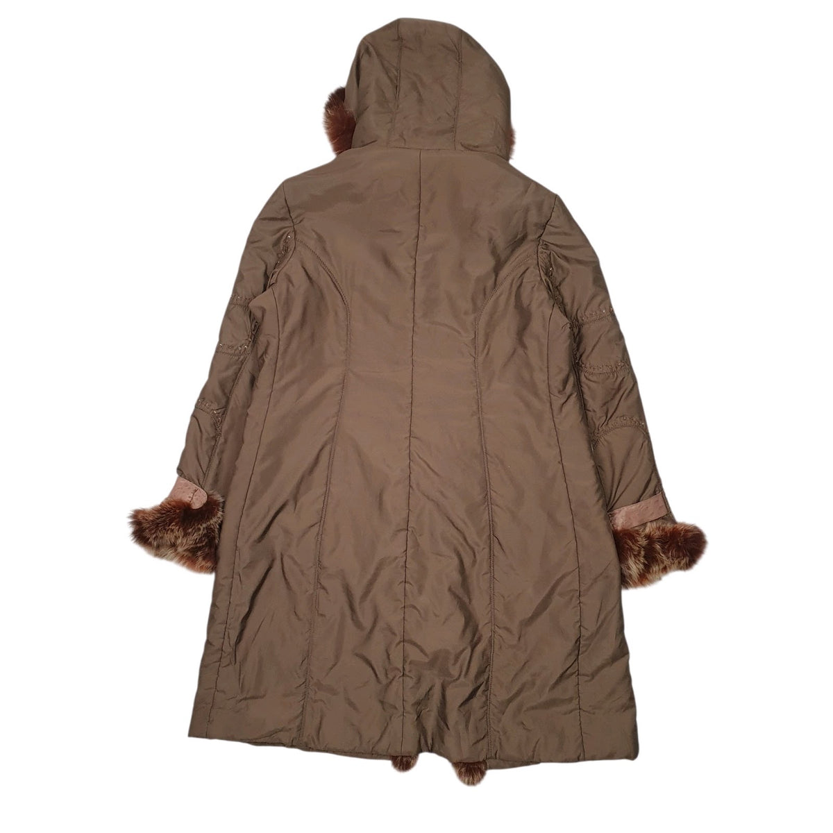 Womens Brown P&T Longline  Coat