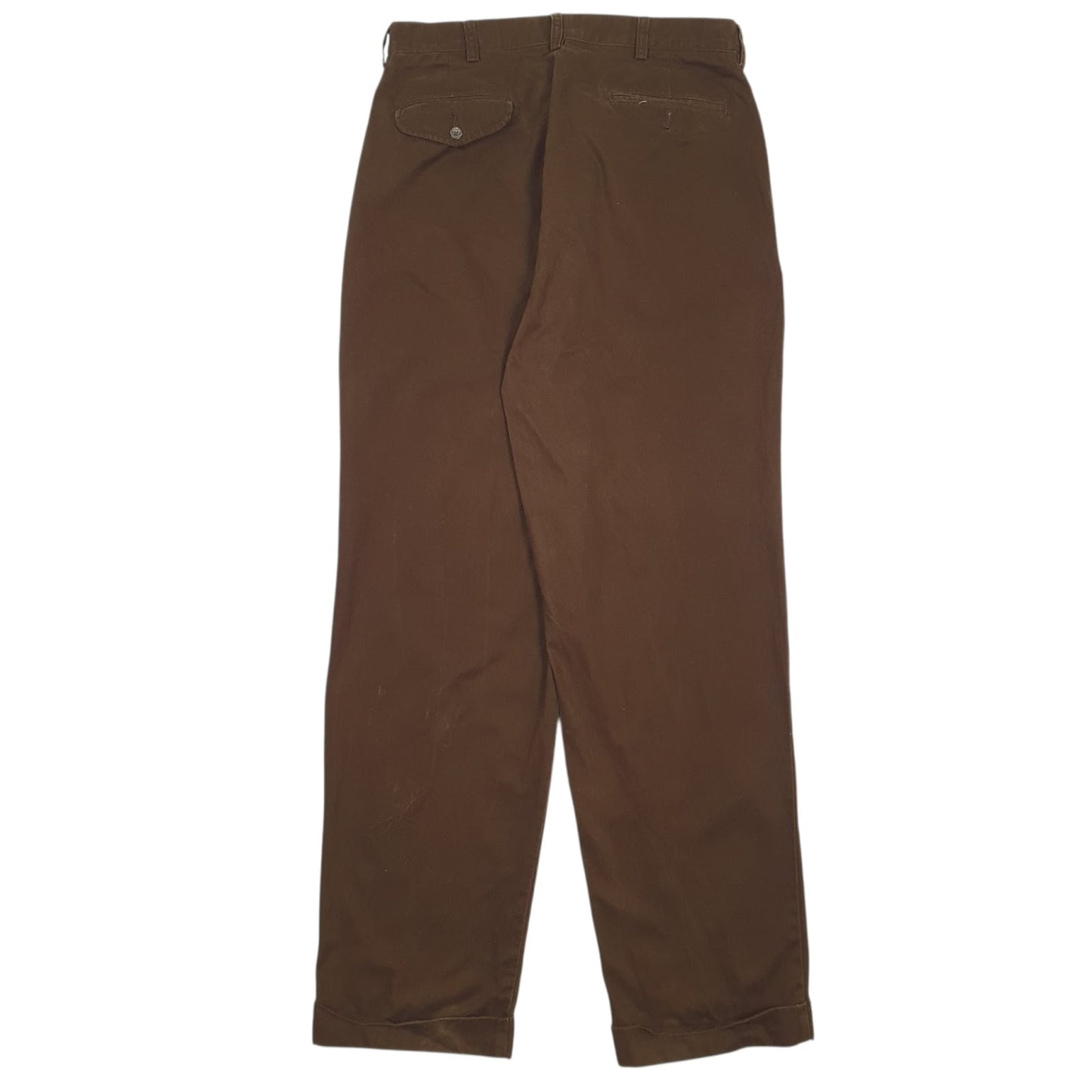 Mens Brown Polo Ralph Lauren Hammond Pant Pleated  Trousers