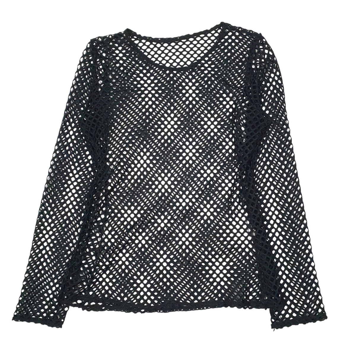 Womens Black Unbranded Fish Net Crewneck Jumper