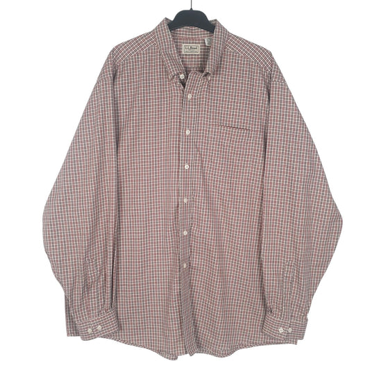 Mens Red L.L.Bean  Long Sleeve Shirt