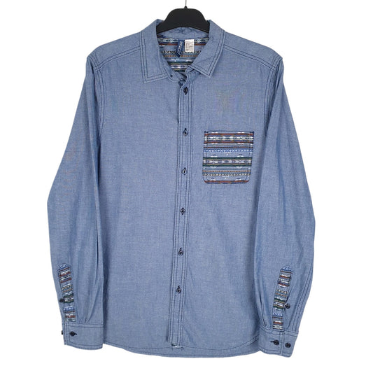 Mens Blue H&M Divided Long Sleeve Shirt