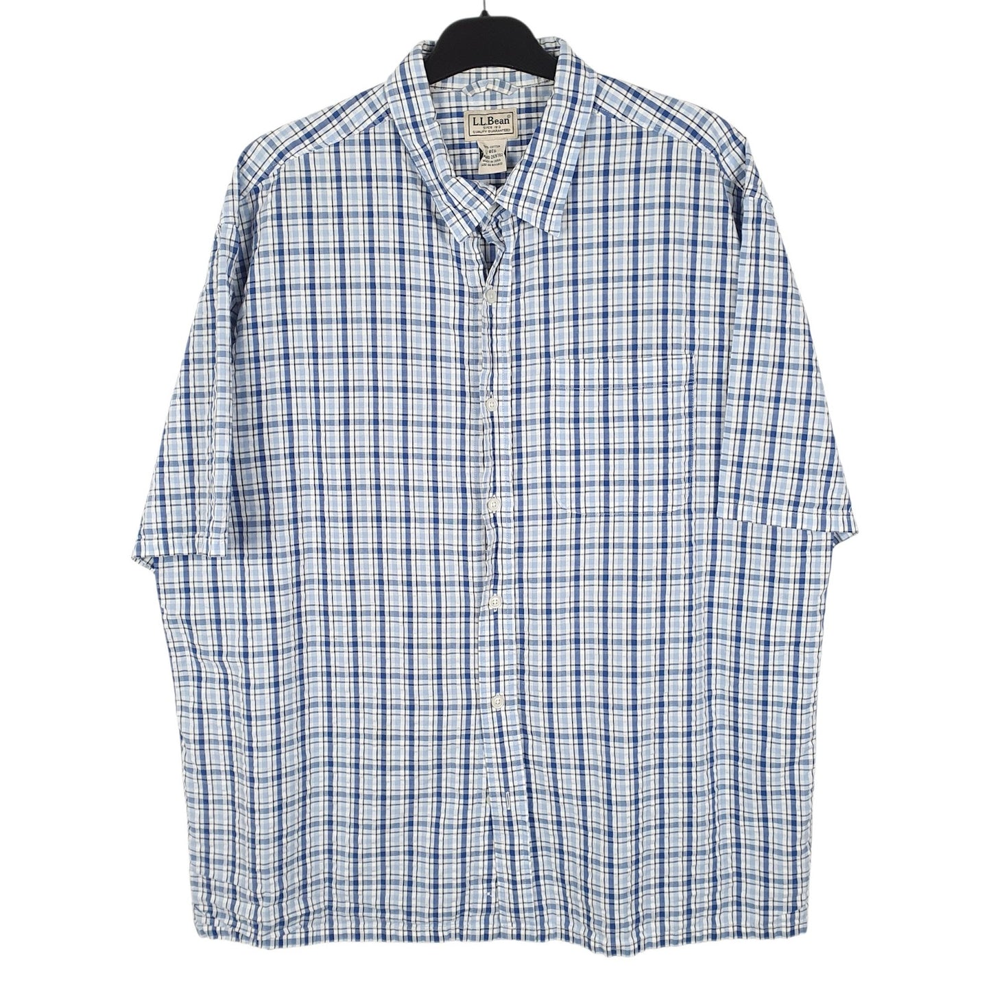 Mens Blue L.L.Bean  Short Sleeve Shirt