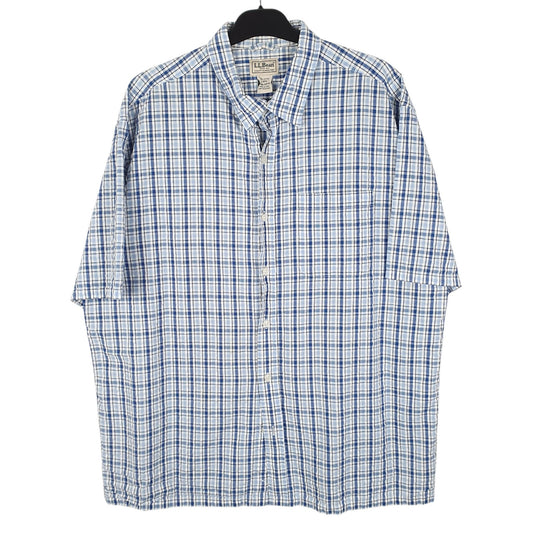 Mens Blue L.L.Bean  Short Sleeve Shirt