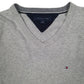 Mens Grey Tommy Hilfiger Lightweight Vest Jumper