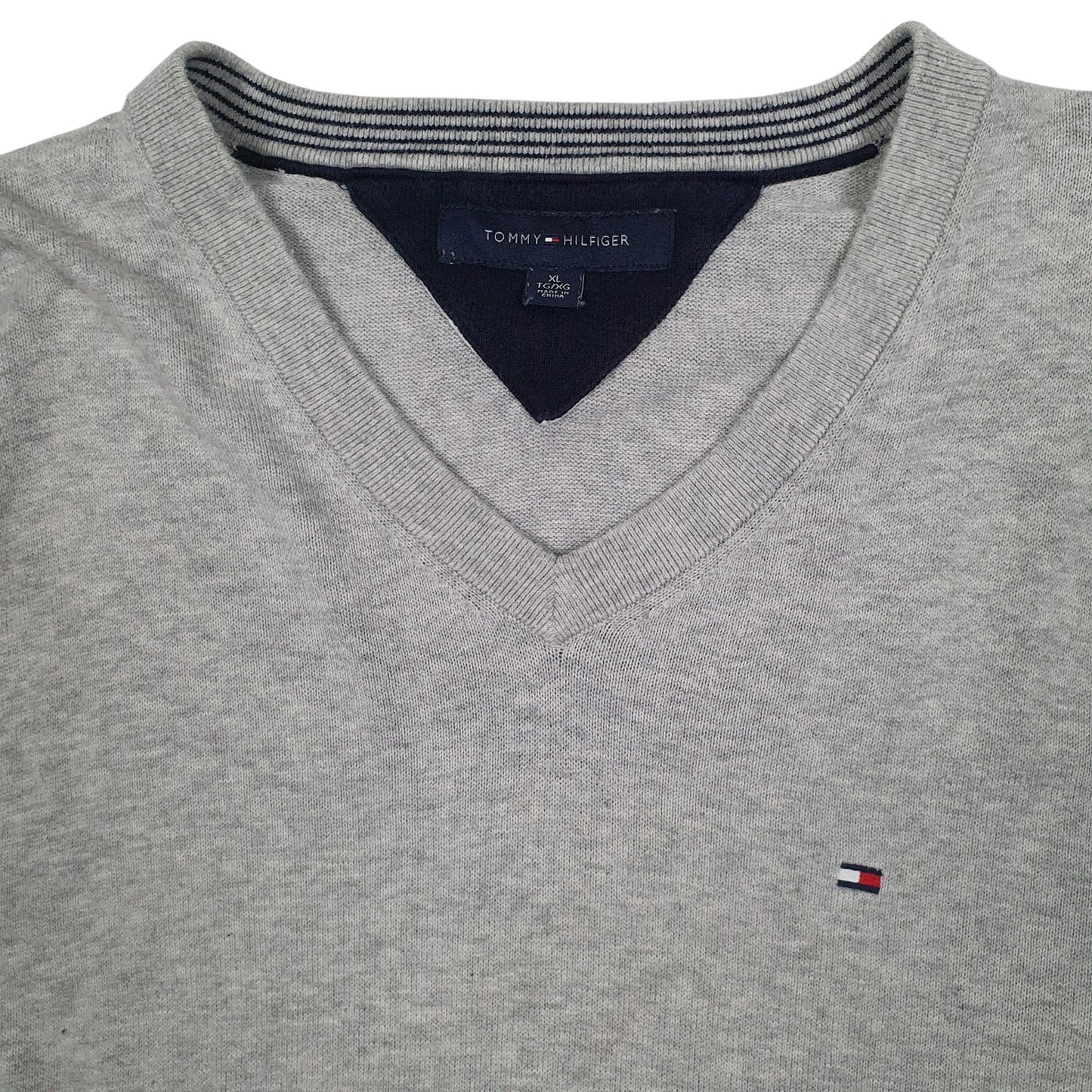 Mens Grey Tommy Hilfiger Lightweight Vest Jumper