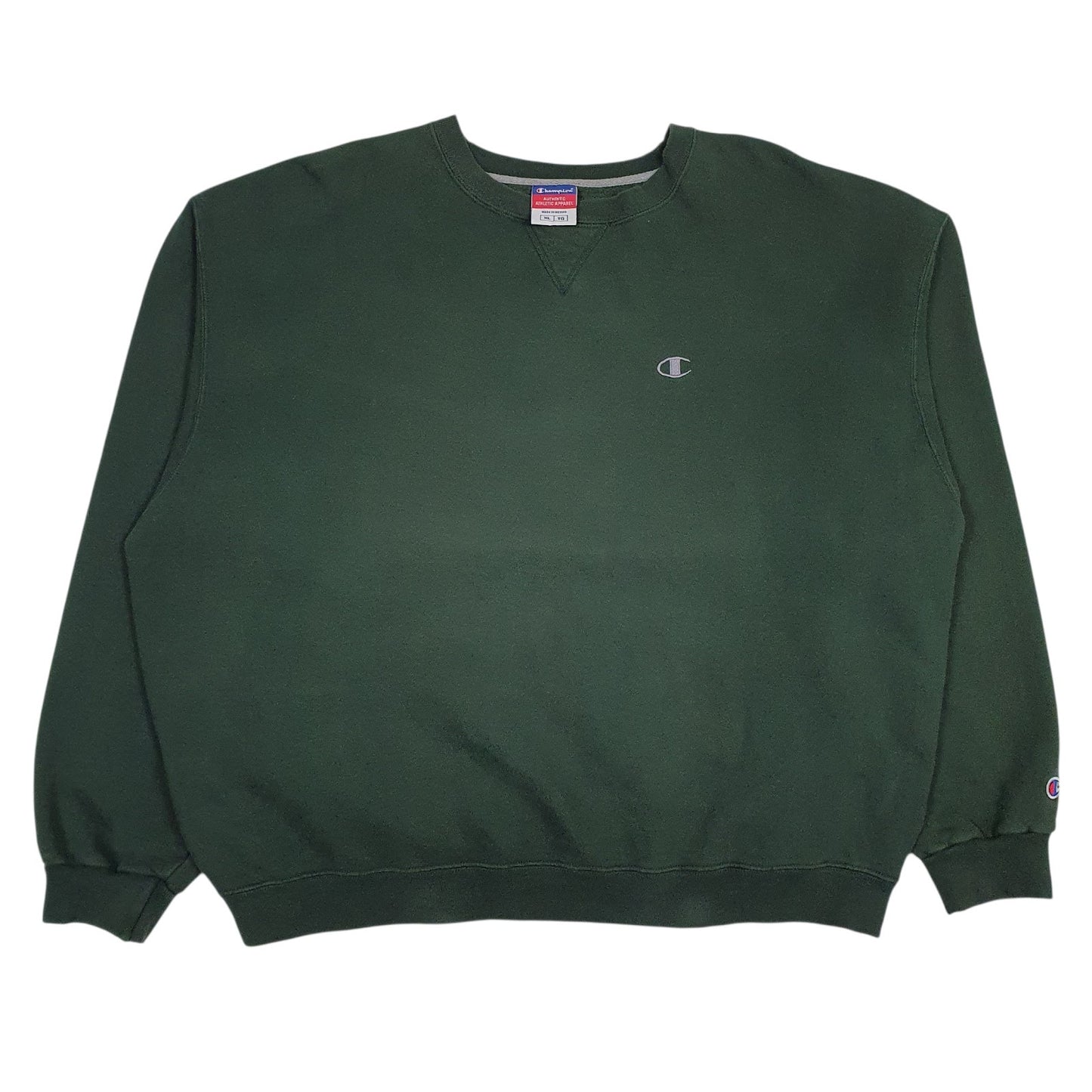 Mens Green Champion  Crewneck Jumper