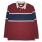 Mens Red Good Fellow Rugby Long Sleeve Polo Shirt