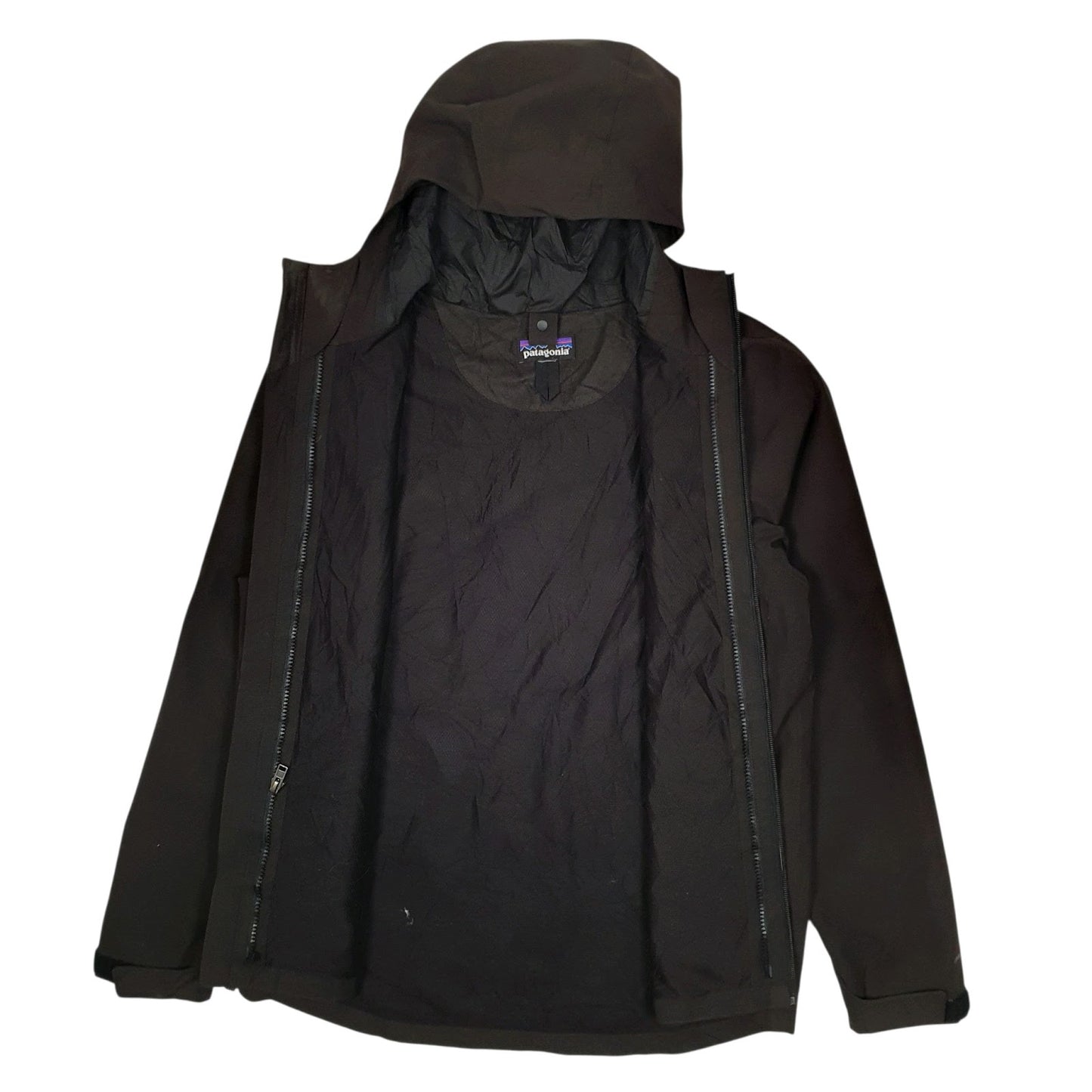Mens Black Patagonia H2NO Full Zip Coat