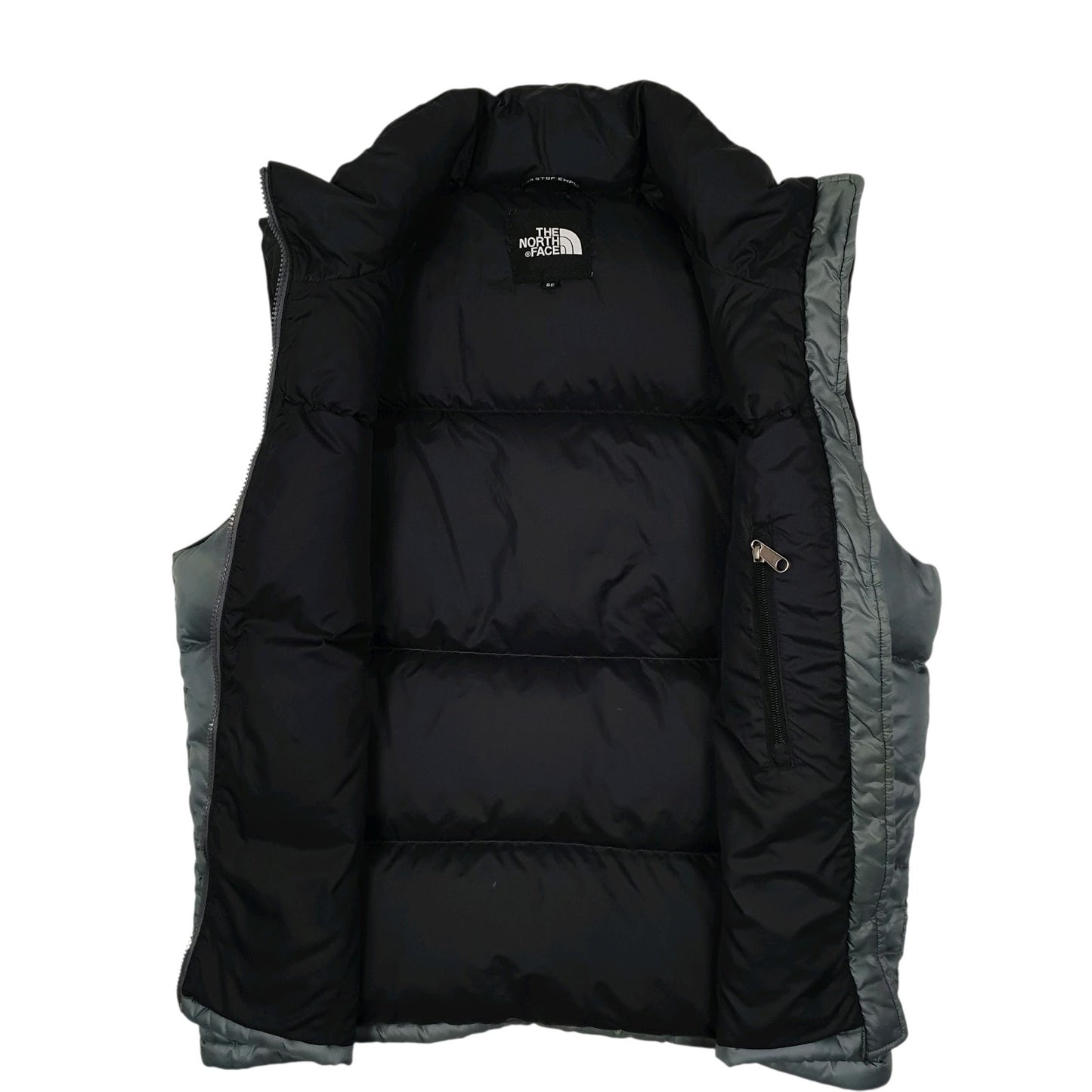 Mens Grey The North Face Nuptse Gilet Vest Bodywarmer  Coat