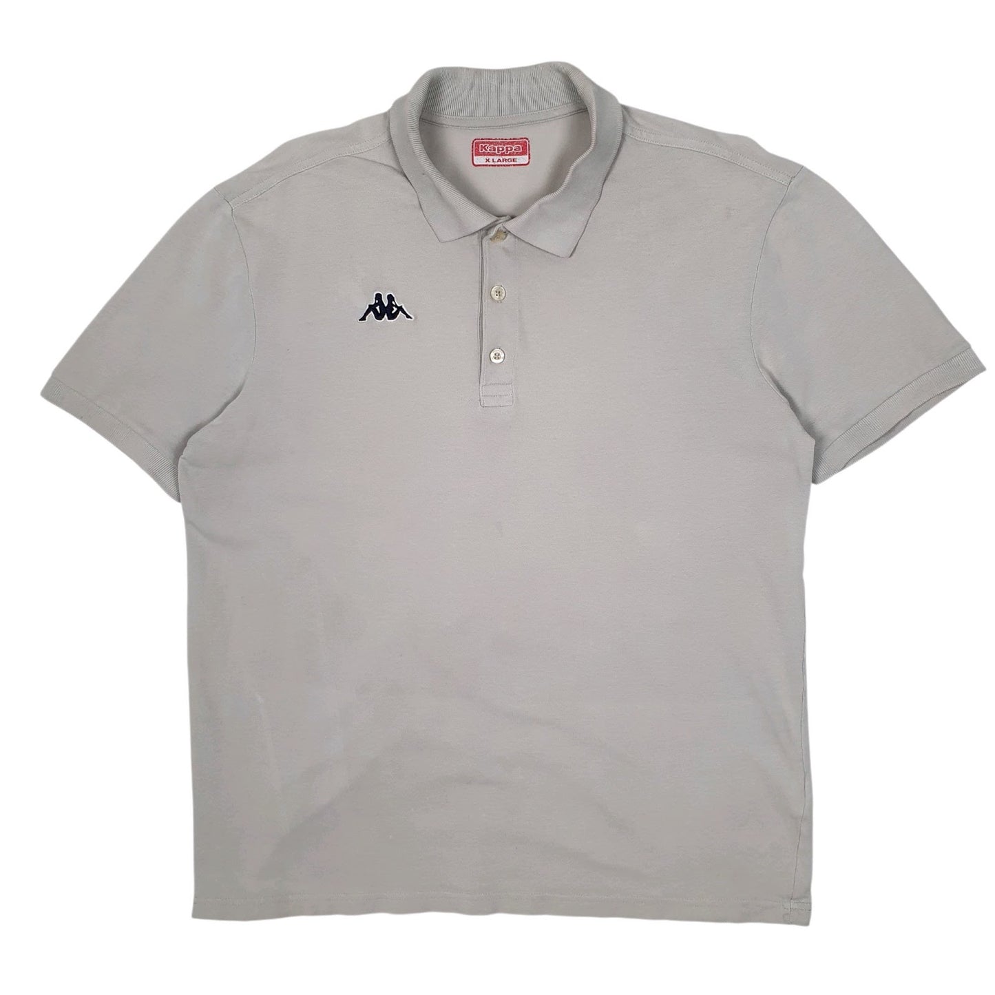 Mens Grey Kappa  Short Sleeve Polo Shirt