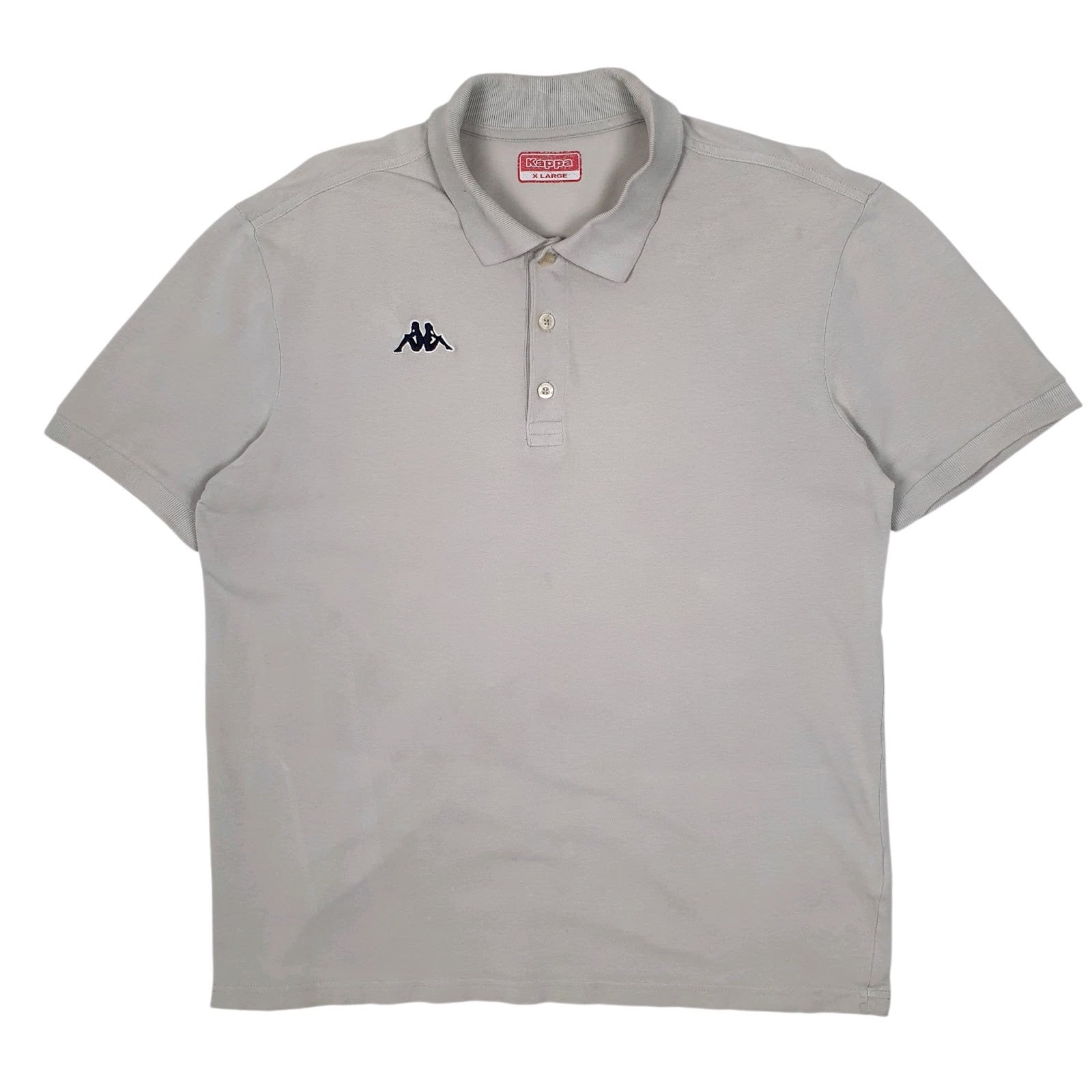 Mens Grey Kappa  Short Sleeve Polo Shirt