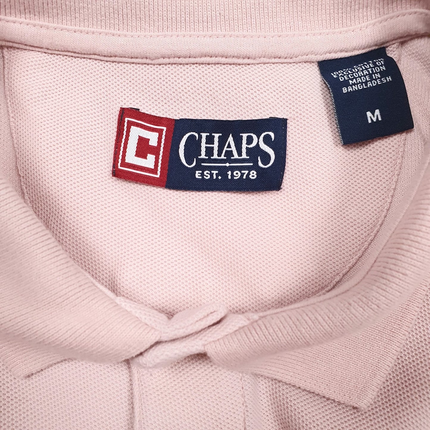 Mens Pink Chaps   Polo Shirt