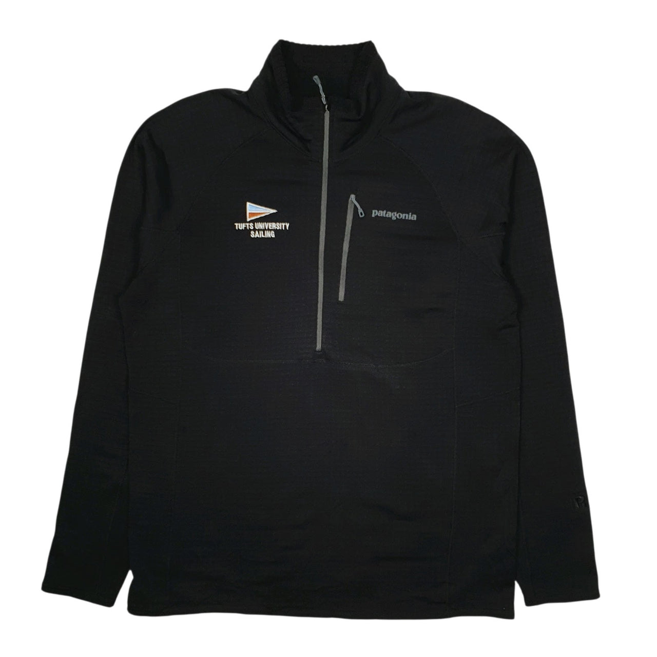 Mens Black Patagonia R1 Pullover Quarter Zip Jumper