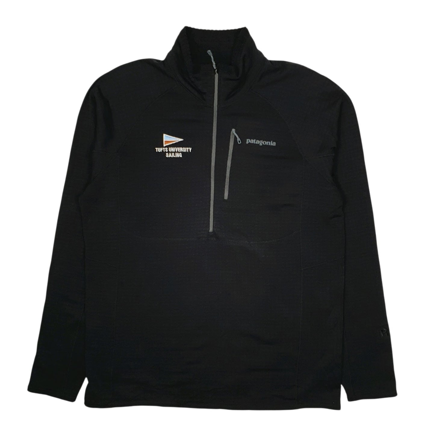 Mens Black Patagonia R1 Pullover Quarter Zip Jumper